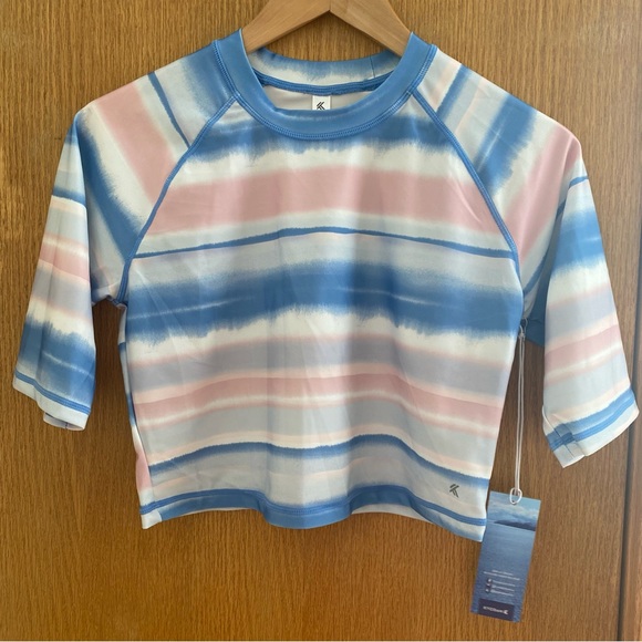 KYODAN SWIM • NWT! Crop Rash Guard UPF 40 - Watercolor - Picture 4 of 16